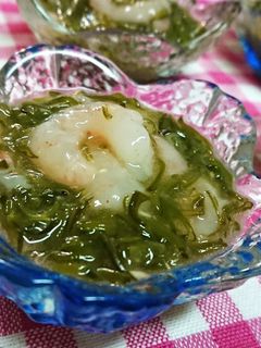 簡単★1分【めかぶと甘エビのわさび醤油】-レシピのメイン写真