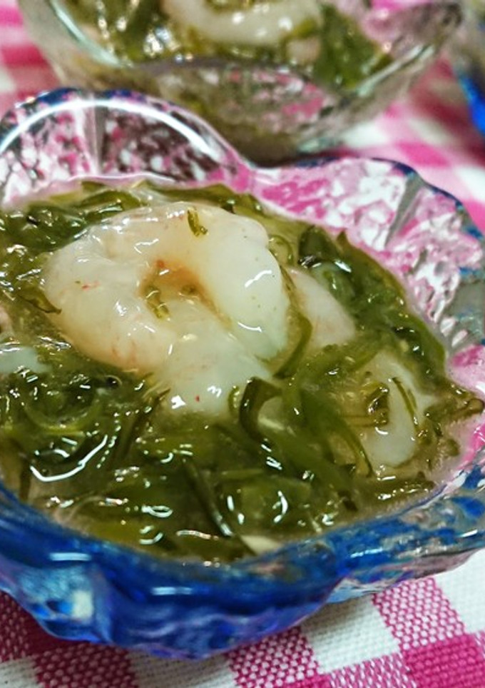 簡単★１分【めかぶと甘エビのわさび醤油】-レシピのメイン写真
