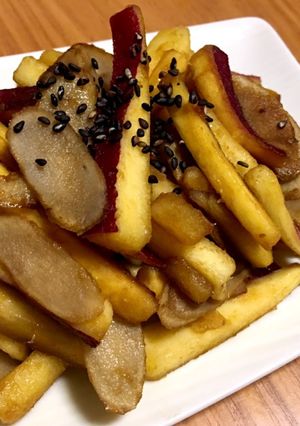 さつまいもとごぼうの炒め物-レシピのメイン写真