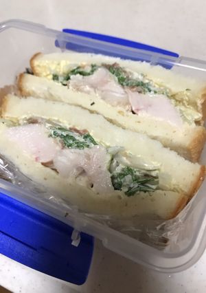 サラダチキンの梅マヨサンド-レシピのメイン写真