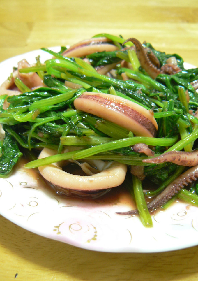 いかとほうれん草の中華炒め-レシピのメイン写真