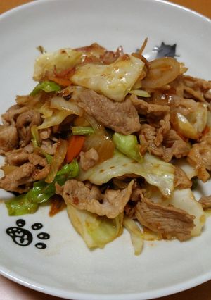 カット野菜で豚のしょうが焼き風肉野菜炒め-レシピのメイン写真