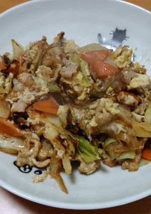 カット野菜で卵とじ肉野菜炒め-レシピのメイン写真