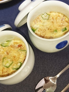 梅とオクラの茶碗蒸し★-レシピのメイン写真