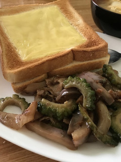 あけびとゴーヤ炒め-レシピのメイン写真