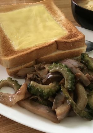 あけびとゴーヤ炒め-レシピのメイン写真