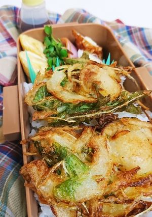 のっけ弁当（かき揚げ）-レシピのメイン写真