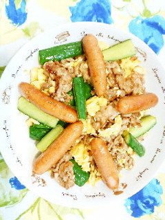 【ピリ辛】豚肉×卵×胡瓜【炒め】-レシピのメイン写真