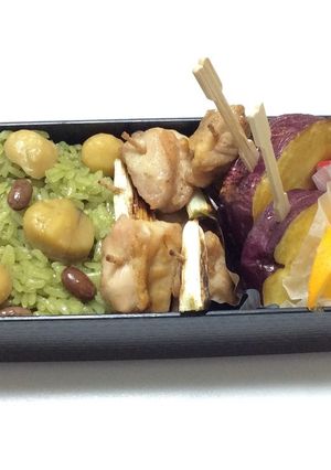 ㉑ 超簡単❗️和っと驚く栗おこわ抹茶弁当-レシピのメイン写真