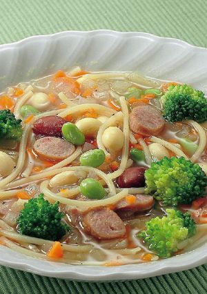 豆スープスパ-レシピのメイン写真