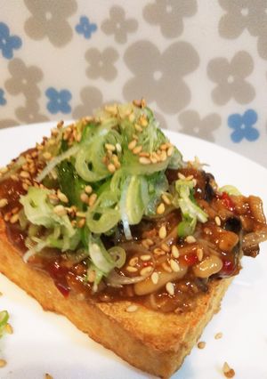 ✿絹揚げの肉味噌あんかけ✿-レシピのメイン写真
