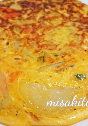フライパンで簡単❤️スパニッシュオムレツ-レシピのメイン写真