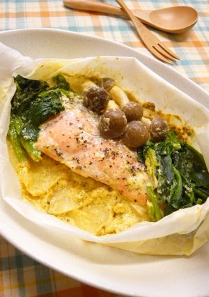 じゃがいもと鮭のミルク蒸し♪カレー風味-レシピのメイン写真