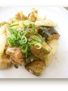 さば缶となすの簡単炒め-レシピのメイン写真