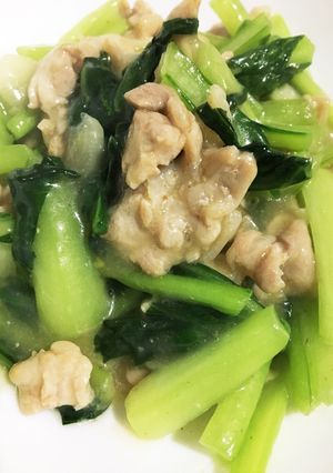 小松菜と鳥軟骨-レシピのメイン写真
