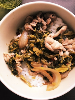 豚丼高菜漬け合わせ-レシピのメイン写真