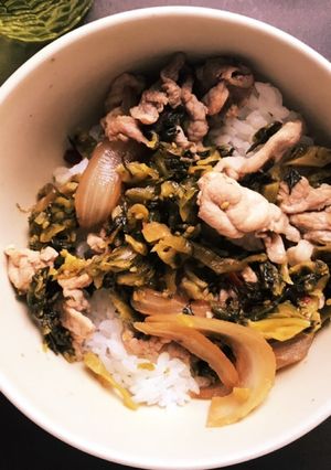 豚丼高菜漬け合わせ-レシピのメイン写真