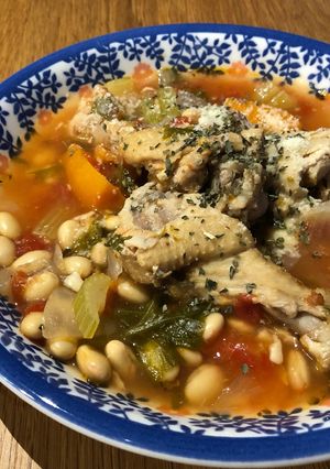圧力鍋で☆鶏と大豆のトマトスープ〜無化調-レシピのメイン写真