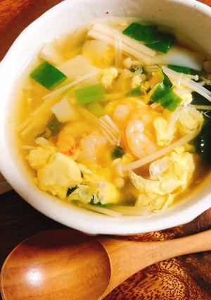 激ウマ♡海老とたまごのふわふわスープ-レシピのメイン写真