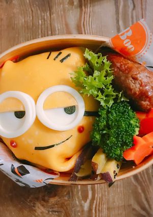 キャラ弁♡ミニオンオムライス♡-レシピのメイン写真