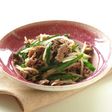 牛バラ肉のオイスターソース炒め