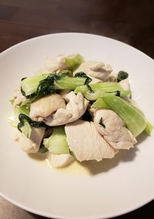 鶏胸肉とチンゲン菜のマヨ柚子こしょう-レシピのメイン写真