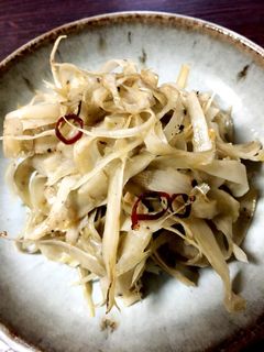 ゴボウのペペロンチーノ-レシピのメイン写真