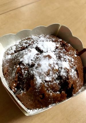 外はカリッと中わふわっとチョコケーキ♡-レシピのメイン写真