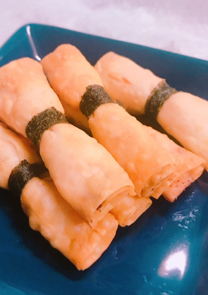 簡単おつまみ！明太子くるくる揚げ-レシピのメイン写真