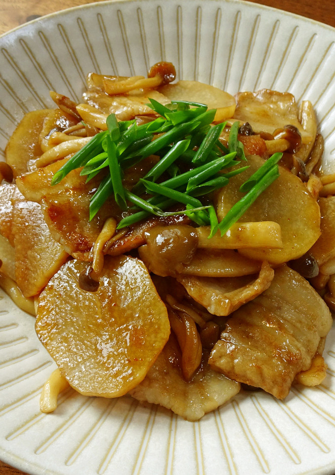 長いもと豚ばら肉の炒め煮-レシピのメイン写真