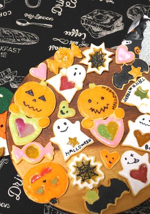 【ハロウィン】ステンドグラスクッキー♪-レシピのメイン写真