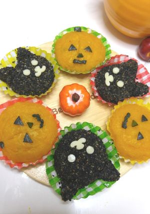 栗かのこのおはぎ～ハロウィンver～-レシピのメイン写真