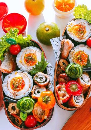お弁当 朝ごはんに 簡単 味玉海苔巻き-レシピのメイン写真