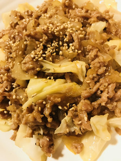 豚肉ミンチ&キャベツの3品目甘辛みそ炒め-レシピのメイン写真