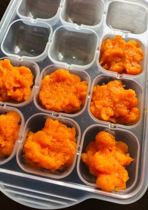 洗い物無し！離乳食初期〜人参ペースト-レシピのメイン写真