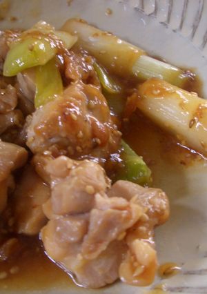 鶏肉と白ねぎの炒め煮♪-レシピのメイン写真