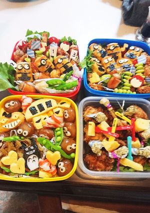 ミニオンズとトトロの運動会お弁当-レシピのメイン写真