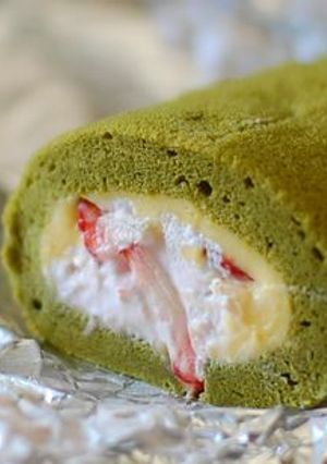 よくばりイチゴの抹茶ロール-レシピのメイン写真