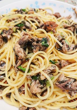 さば缶と塩こんぶのパスタ-レシピのメイン写真