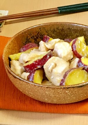 レンジで♪鶏胸肉とさつま芋のチーズ味噌煮-レシピのメイン写真