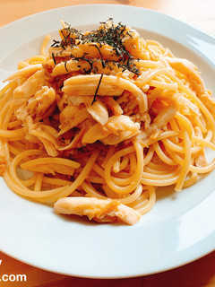 なめ茸とサラチキのバター醤油パスタ-レシピのメイン写真