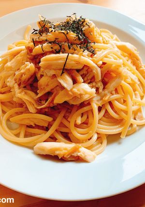 なめ茸とサラチキのバター醤油パスタ-レシピのメイン写真