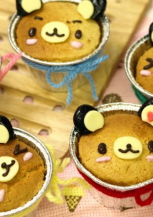 簡単☆てのりくまのカップケーキ-レシピのメイン写真