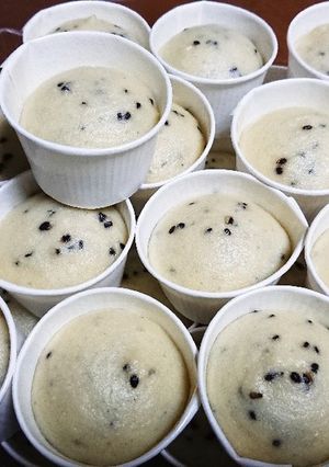 黒ごまと豆腐のケーキ(焼き、蒸し)-レシピのメイン写真