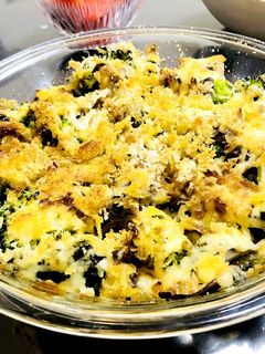 シイタケとブロッコリーのマヨパン粉焼き-レシピのメイン写真