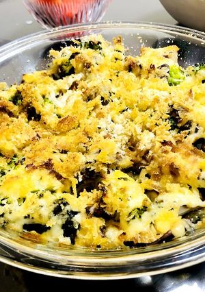 シイタケとブロッコリーのマヨパン粉焼き-レシピのメイン写真