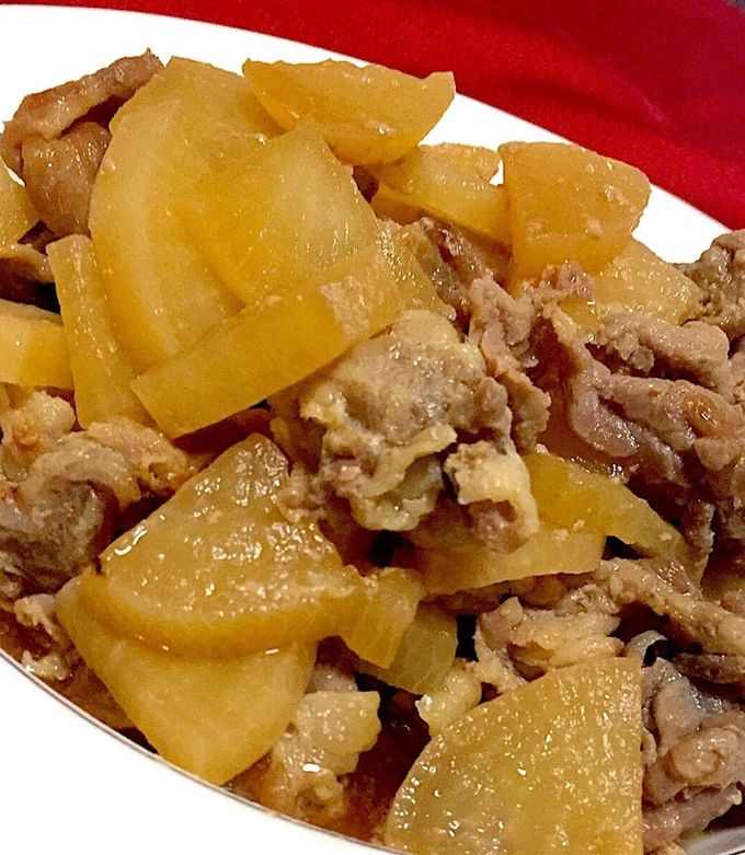 レンチンで！黄金比の豚大根♡[下味冷凍]-レシピのメイン写真