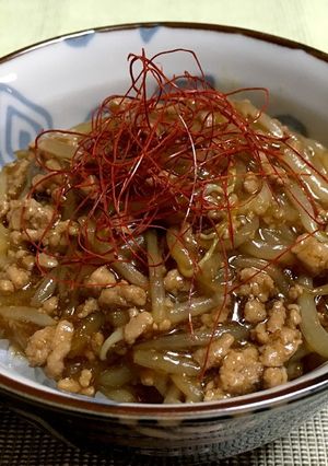 旨旨♡すき焼きのたれdeもやしあんかけ丼-レシピのメイン写真