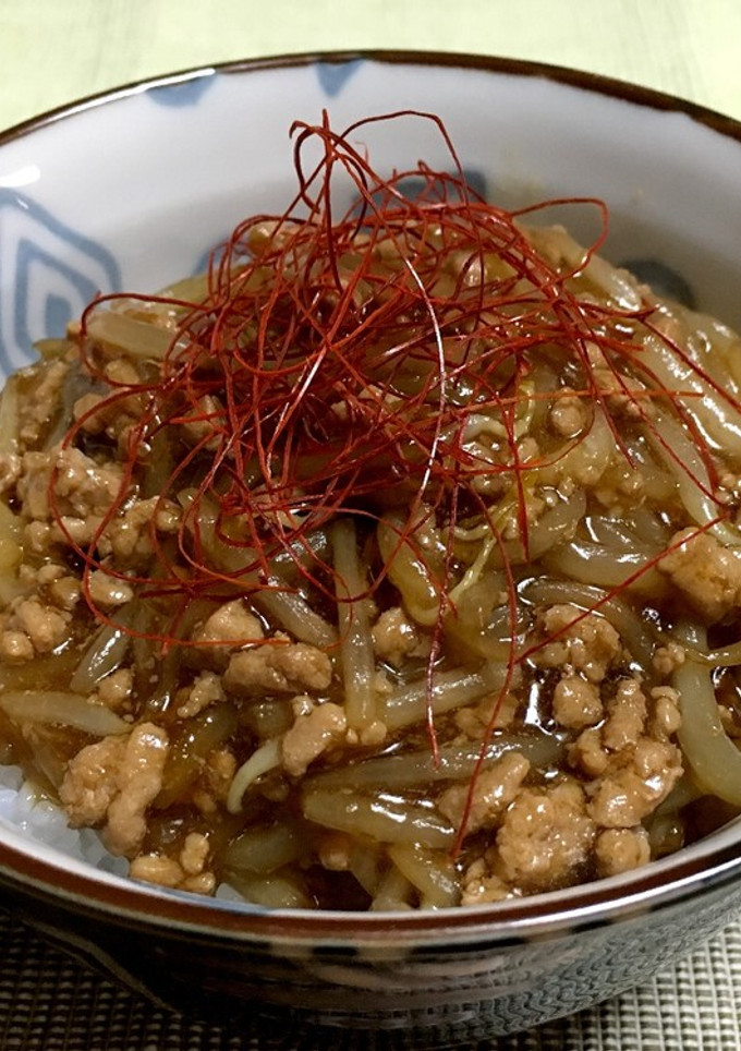 旨旨♡すき焼きのたれdeもやしあんかけ丼-レシピのメイン写真