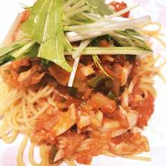รูปของ 秋鮭のトマトソースパスタ